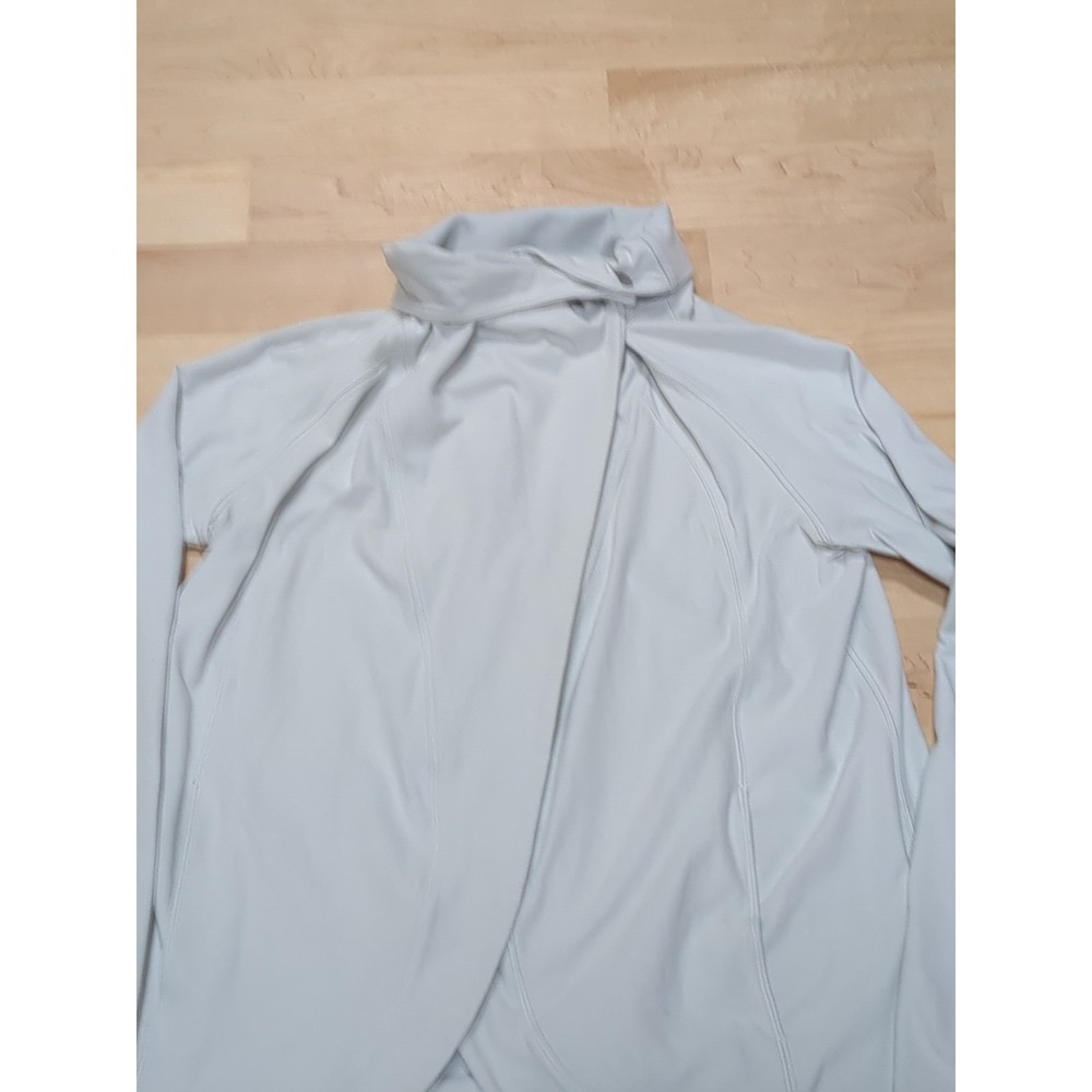 Lululemon Ready To Rulu Wrap Cardigan Snap Ocean Mist Size 8 Gray Blue - Picture 2 of 12